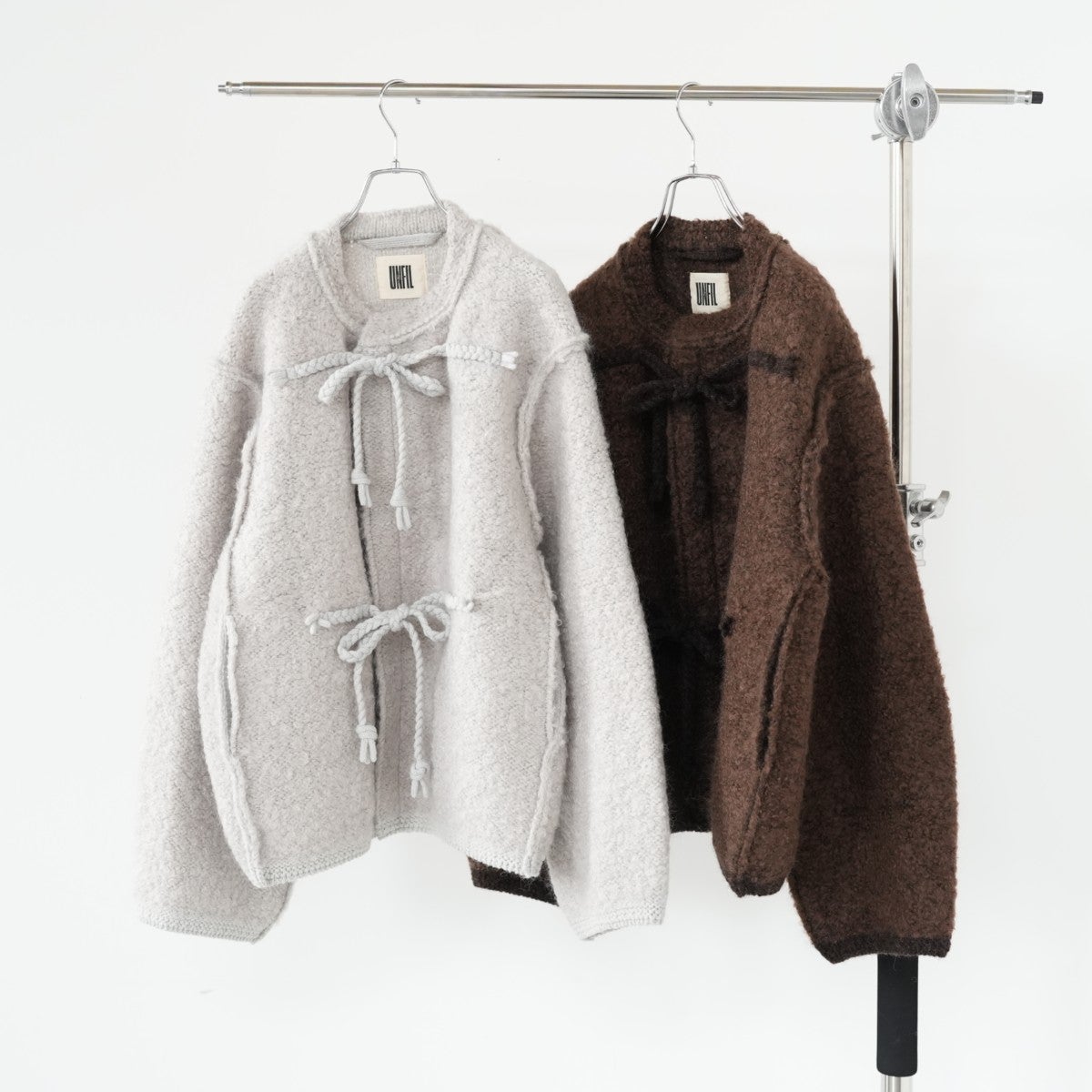 mohair＆shetland wool junbo loop knit jacket ジャンボループニットジャケット