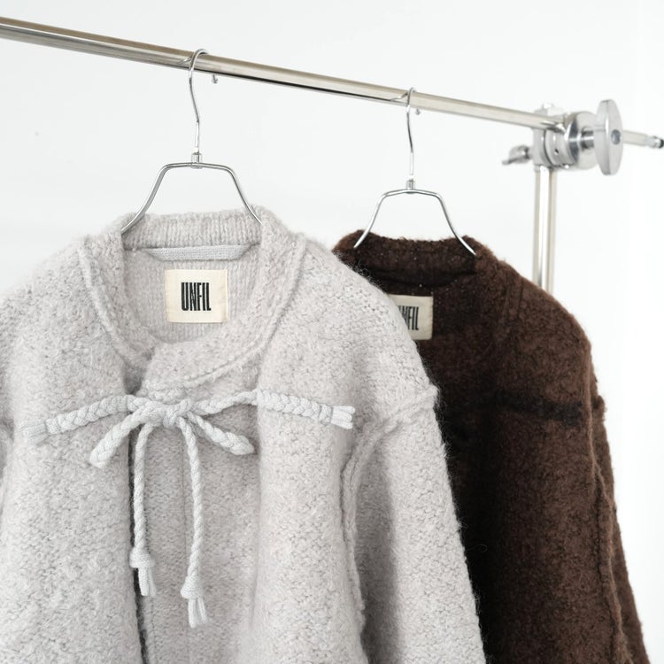 mohair＆shetland wool junbo loop knit jacket ジャンボループニットジャケット