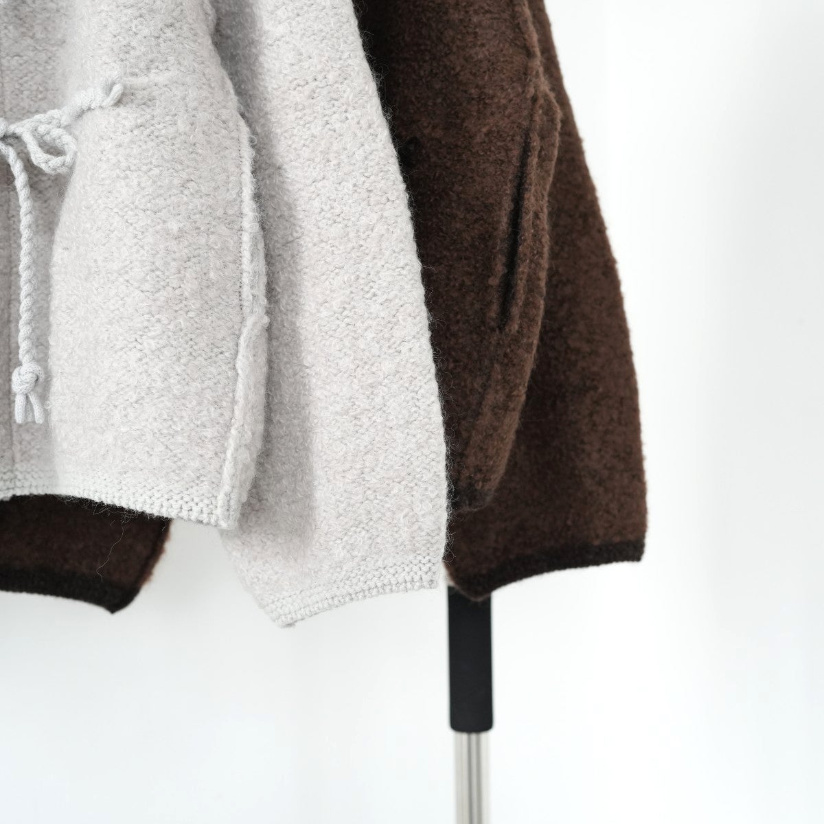 mohair＆shetland wool junbo loop knit jacket ジャンボループニットジャケット