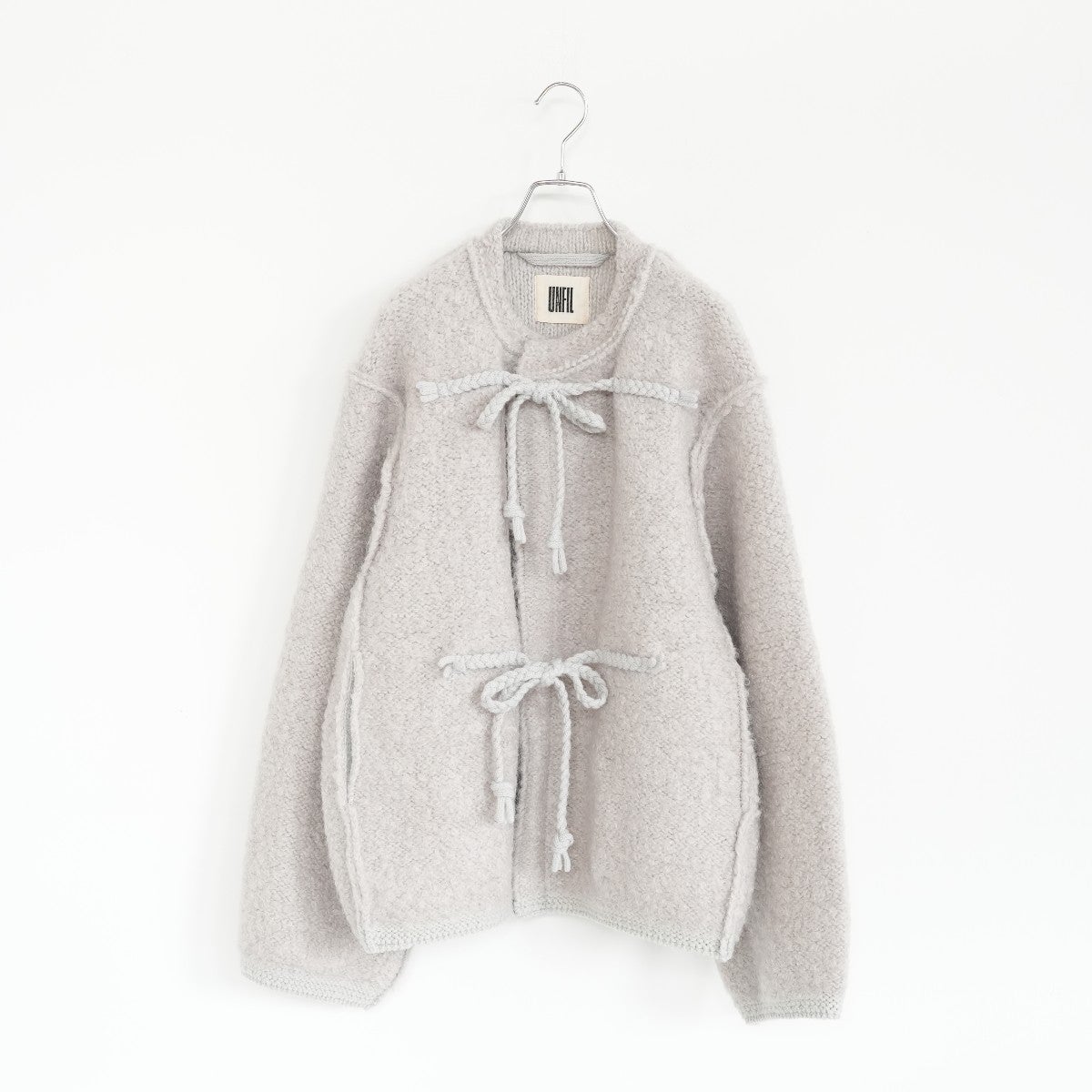 mohair＆shetland wool junbo loop knit jacket ジャンボループニットジャケット
