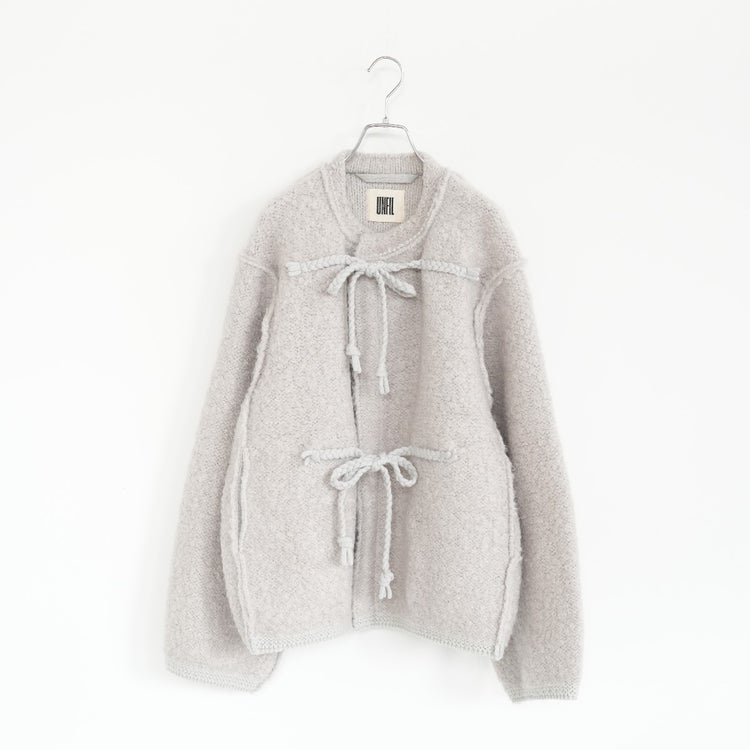 mohair＆shetland wool junbo loop knit jacket ジャンボループニットジャケット