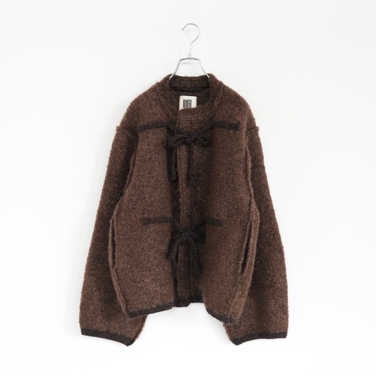 mohair＆shetland wool junbo loop knit jacket ジャンボループニットジャケット
