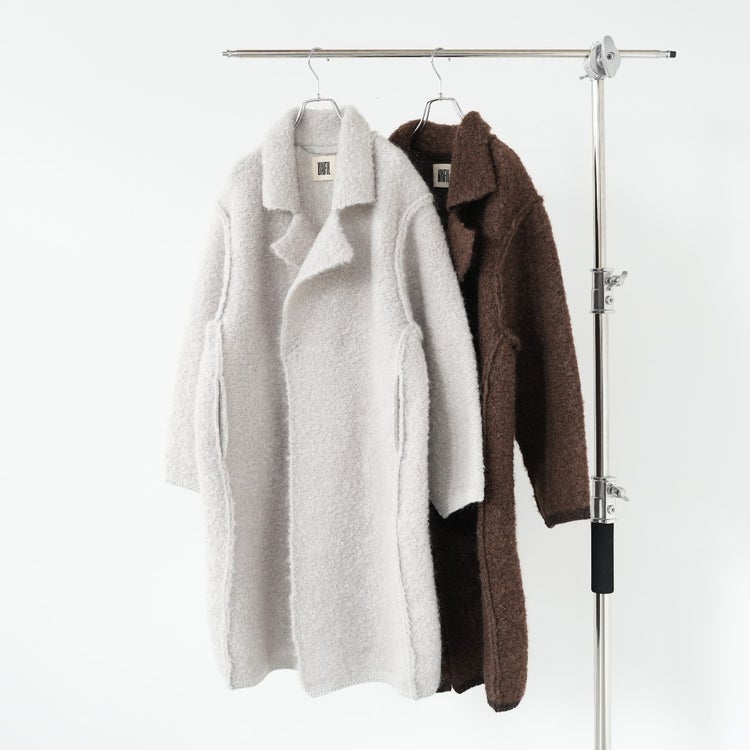 mohair＆shetland wool junbo loop knit coat ジャンボループニットコート