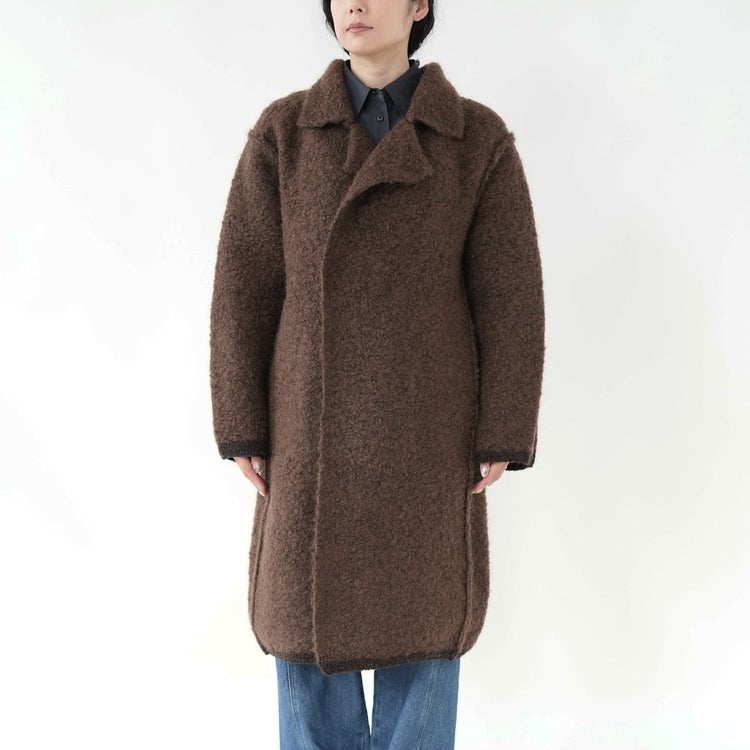 mohair＆shetland wool junbo loop knit coat ジャンボループニットコート