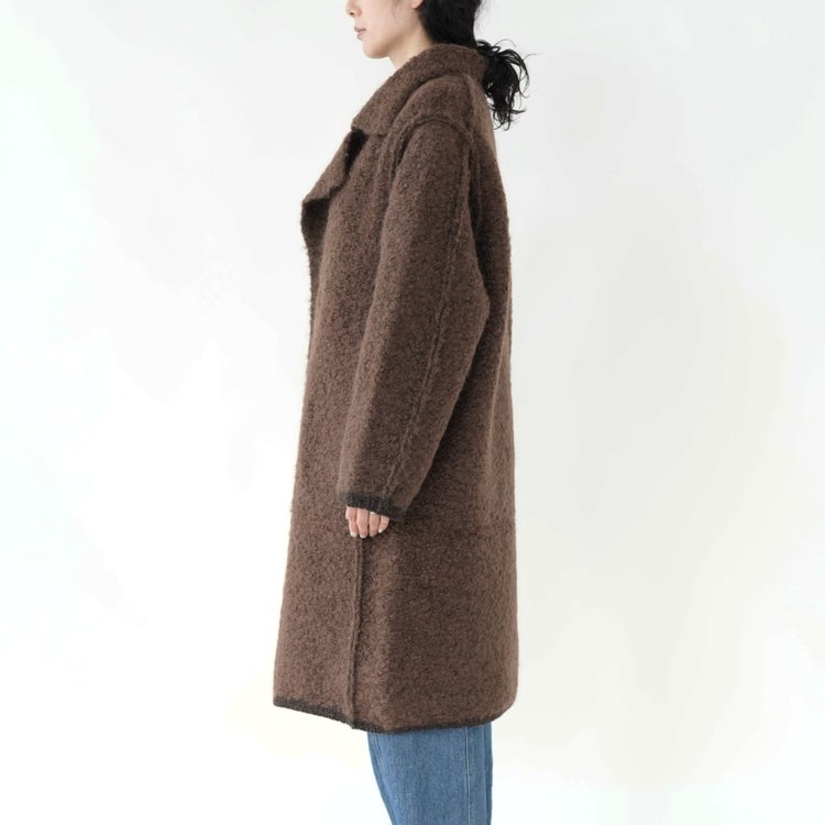 mohair＆shetland wool junbo loop knit coat ジャンボループニットコート
