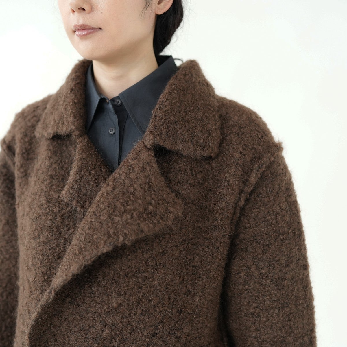 mohair＆shetland wool junbo loop knit coat ジャンボループニットコート