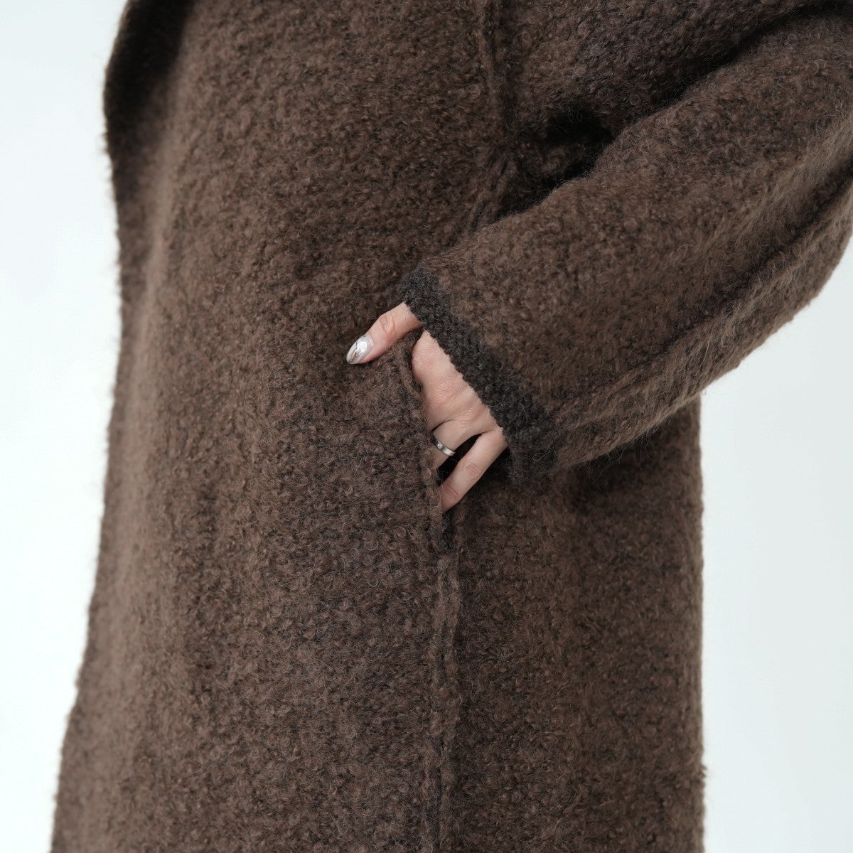 mohair＆shetland wool junbo loop knit coat ジャンボループニットコート