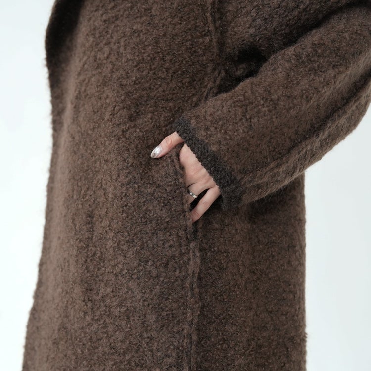 mohair＆shetland wool junbo loop knit coat ジャンボループニットコート