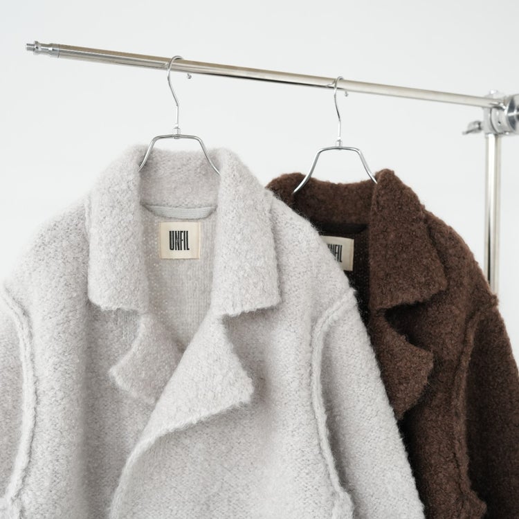 mohair＆shetland wool junbo loop knit coat ジャンボループニットコート