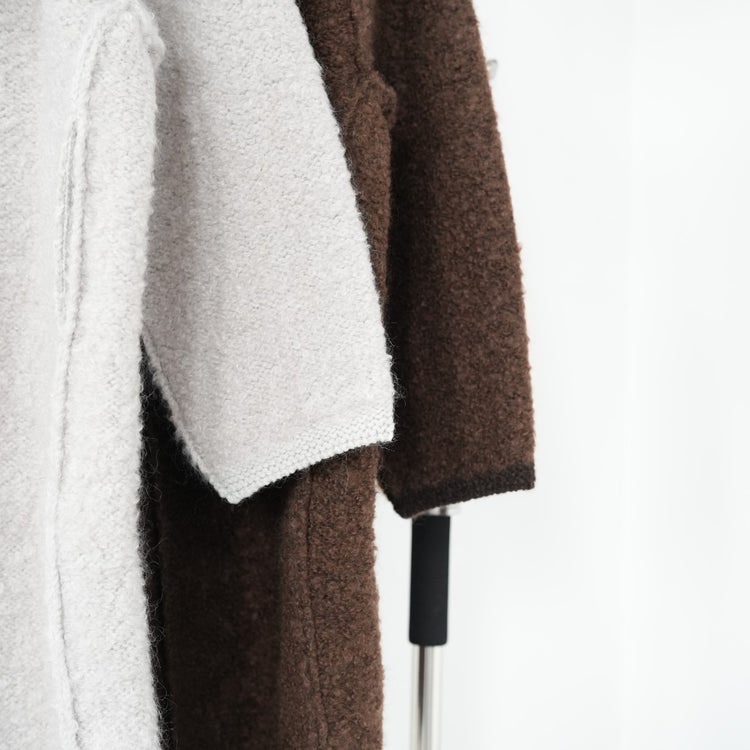 mohair＆shetland wool junbo loop knit coat ジャンボループニットコート