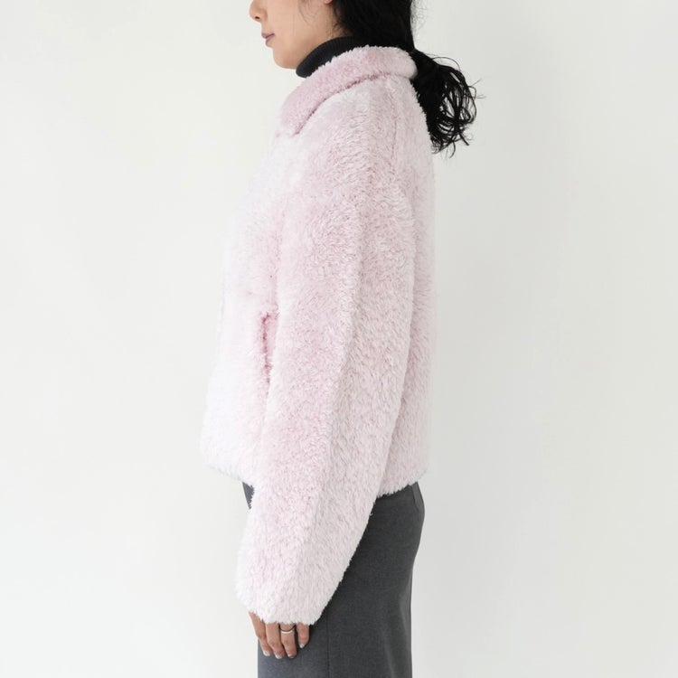 wool＆silk fur knit short coat ファーニットショートコート