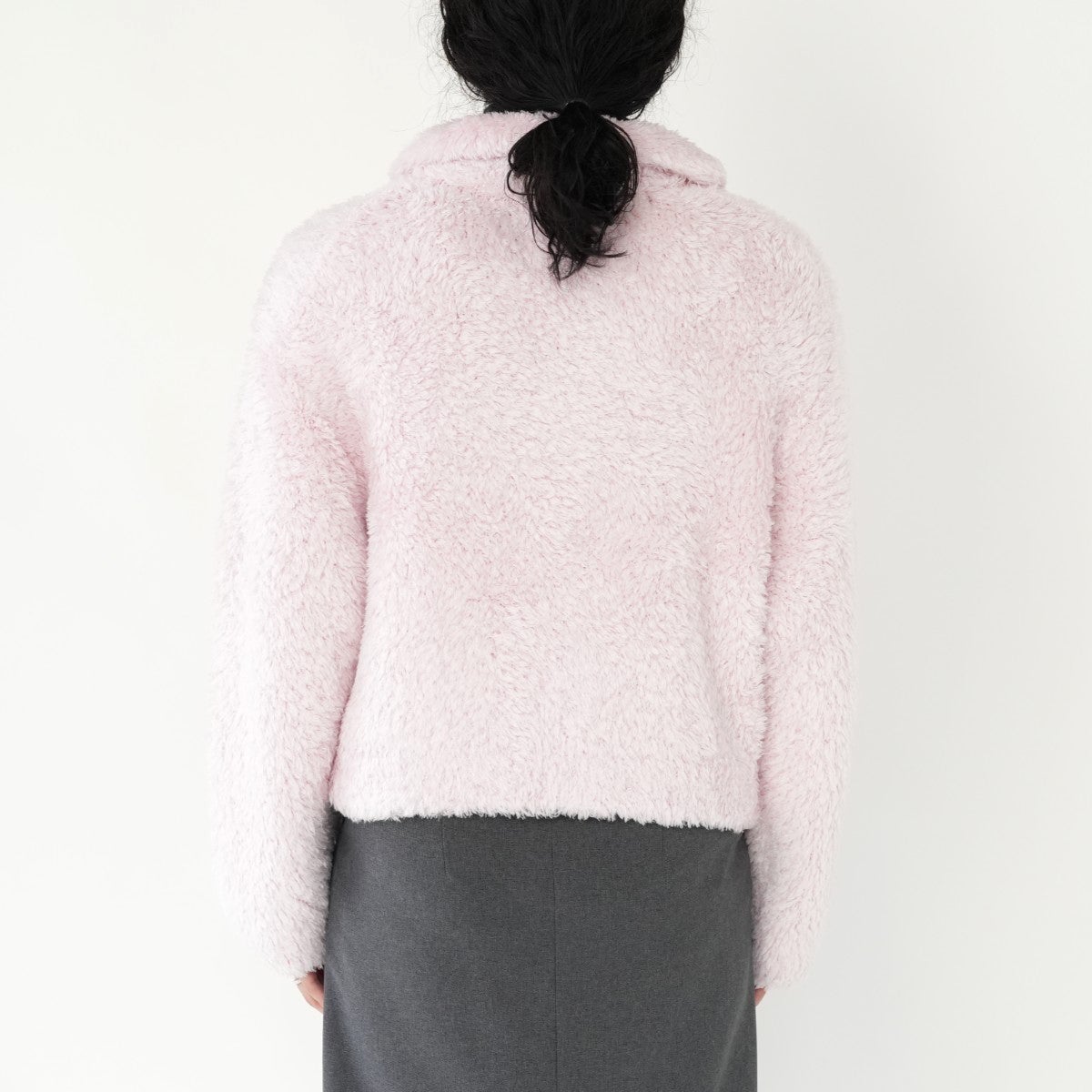 wool＆silk fur knit short coat ファーニットショートコート