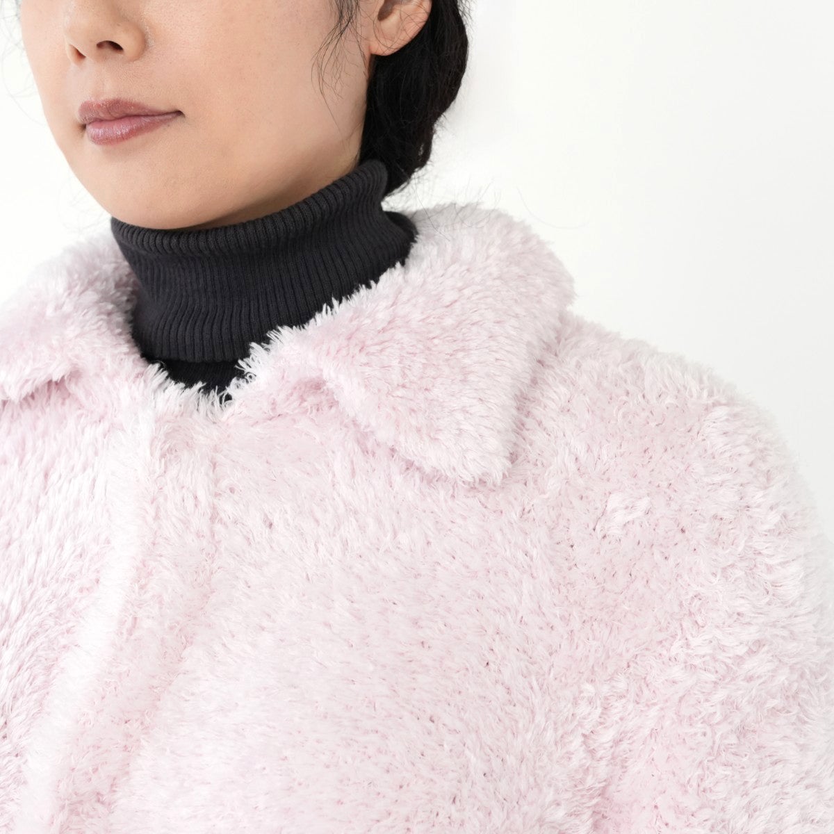wool＆silk fur knit short coat ファーニットショートコート