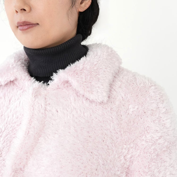 wool＆silk fur knit short coat ファーニットショートコート