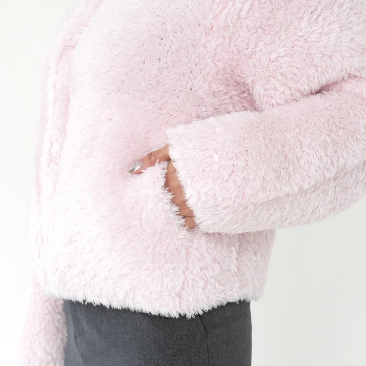 wool＆silk fur knit short coat ファーニットショートコート