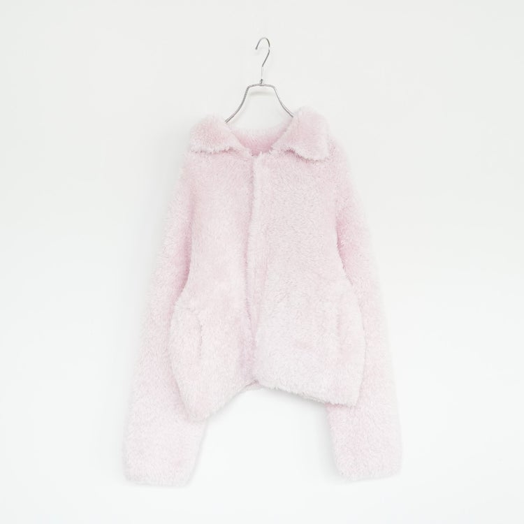 wool＆silk fur knit short coat ファーニットショートコート