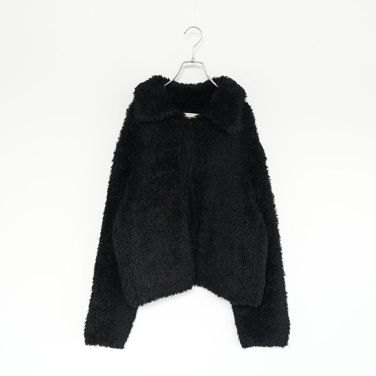 wool＆silk fur knit short coat ファーニットショートコート