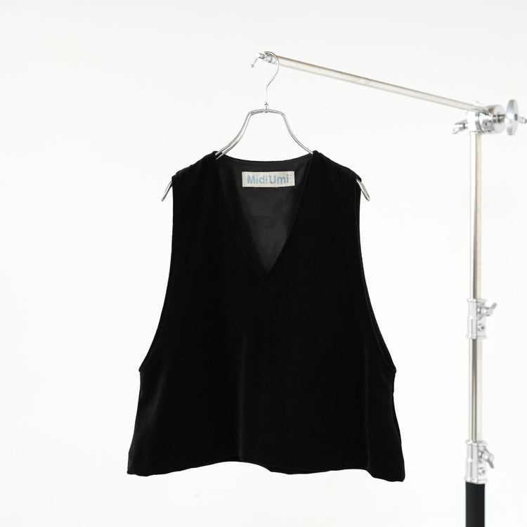 velour flare vest ベロアフレアベスト