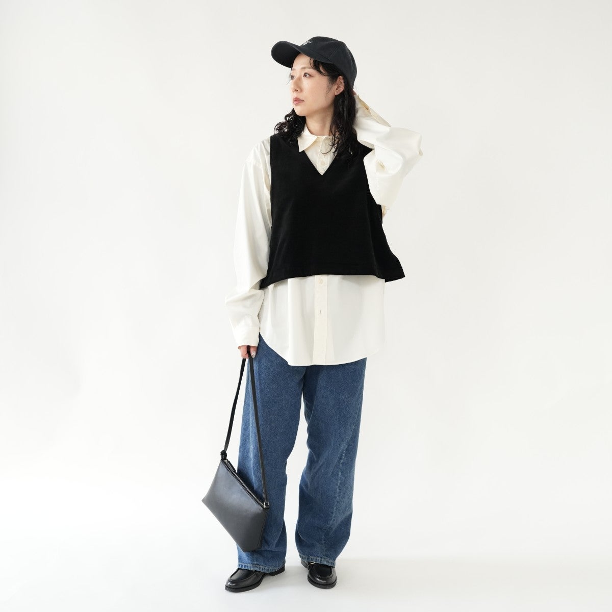 velour flare vest ベロアフレアベスト