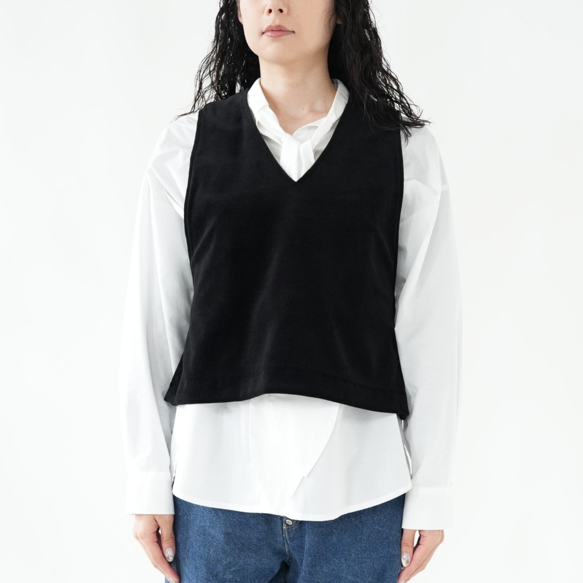 velour flare vest ベロアフレアベスト