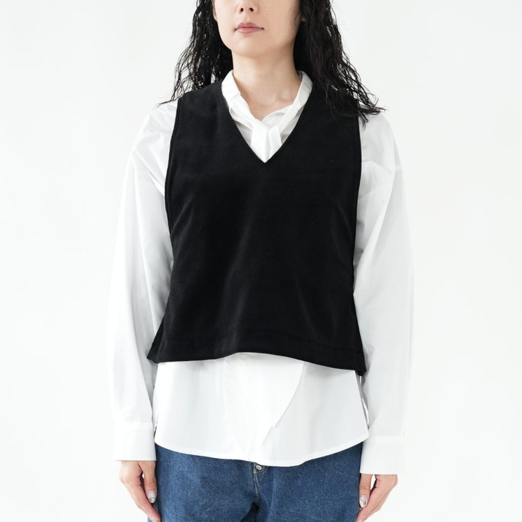 velour flare vest ベロアフレアベスト