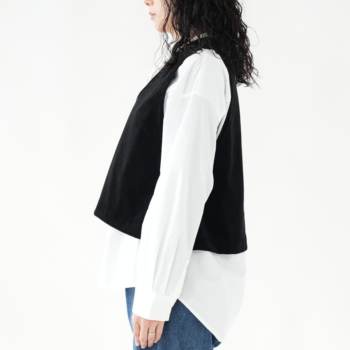 velour flare vest ベロアフレアベスト